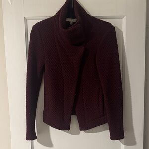 IRO Deep Burgundy Wool Cowl Neck Sweater